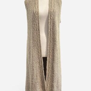 New Directions knit, beige, duster cardigan